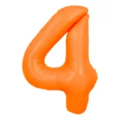 Sifferballong Neonorange - Siffra 4