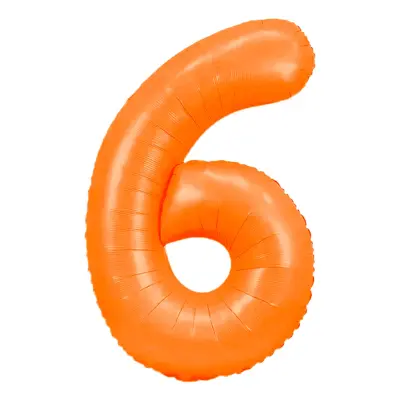 Sifferballong Neonorange - Siffra 6