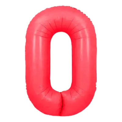 Sifferballong Neonröd - Siffra 0