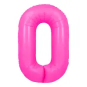 Sifferballong Neonrosa - Siffra 0