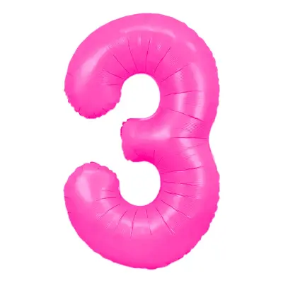 Sifferballong Neonrosa - Siffra 3