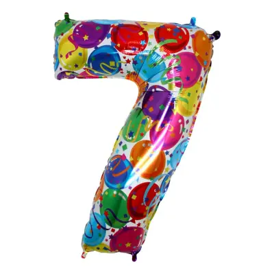 Sifferballong Party Mönster - Siffra 7