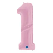 Sifferballong Pastellrosa Gigantisk