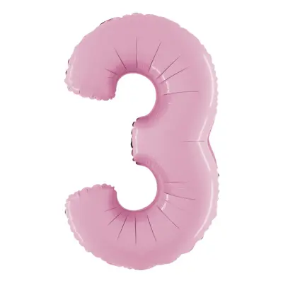 Sifferballong Pastellrosa - Siffra 3