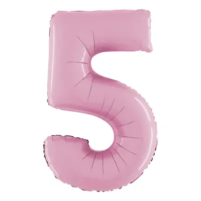 Sifferballong Pastellrosa - Siffra 5