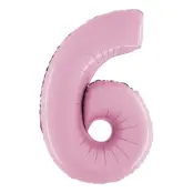 Sifferballong Pastellrosa - Siffra 6
