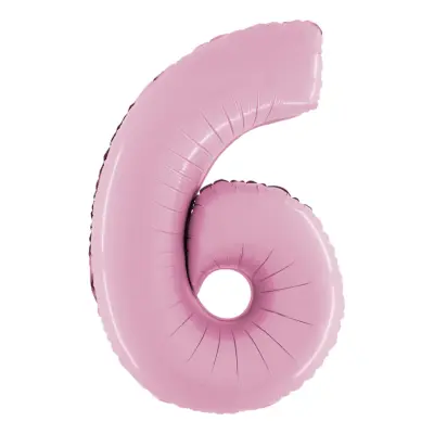 Sifferballong Pastellrosa - Siffra 6