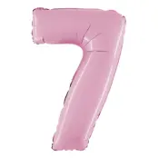 Sifferballong Pastellrosa - Siffra 7