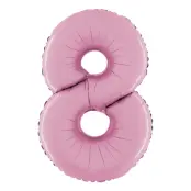 Sifferballong Pastellrosa - Siffra 8
