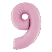 Sifferballong Pastellrosa - Siffra 9