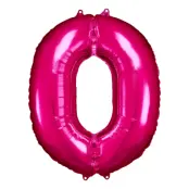 Sifferballong Rosa Metallic - Siffra 0