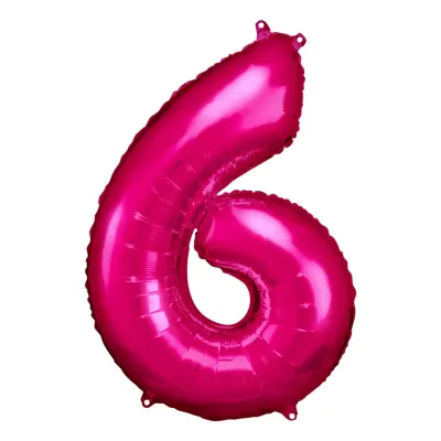 Sifferballong Rosa Metallic - Siffra 6