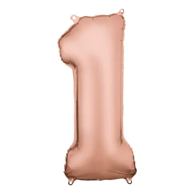 Sifferballong Roséguld Satin - Siffra 1