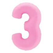 Sifferballong Sakura Pink - Siffra 3