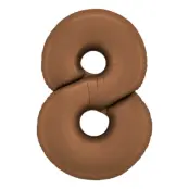 Sifferballong Satin Chocolate - Siffra 8