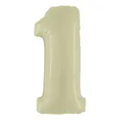Sifferballong Satin Olive Green - Siffra 1