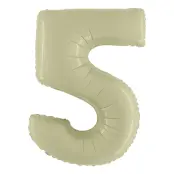 Sifferballong Satin Olive Green - Siffra 5