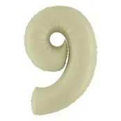 Sifferballong Satin Olive Green - Siffra 9