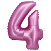 Sifferballong Satin Rosa 76cm"0-9"Siffra 4