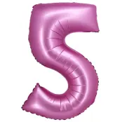 Sifferballong Satin Rosa 76cm"0-9"Siffra 5