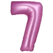 Sifferballong Satin Rosa 76cm"0-9"Siffra 7