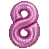Sifferballong Satin Rosa 76cm"0-9"Siffra 8