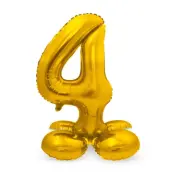 Sifferballong Stående Guld 72 cm"0-9"Siffra 4