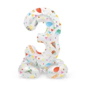 Sifferballong Stående Joyful Party 72 cm"0-9"Siffra 3