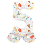 Sifferballong Stående Joyful Party 72 cm"0-9"Siffra 5