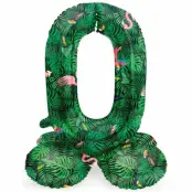 Sifferballong Stående Jungle Vibe 72 cm"0-9"Siffra 0