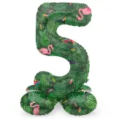 Sifferballong Stående Jungle Vibe 72 cm"0-9"Siffra 5
