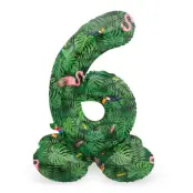 Sifferballong Stående Jungle Vibe 72 cm"0-9"Siffra 6