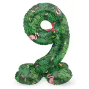 Sifferballong Stående Jungle Vibe 72 cm"0-9"Siffra 9