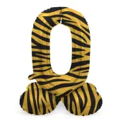 Sifferballong stående Tiger Chic 41 cm"0-9"Siffra 0