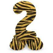 Sifferballong stående Tiger Chic 41 cm"0-9"Siffra 2