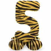 Sifferballong stående Tiger Chic 41 cm"0-9"Siffra 5
