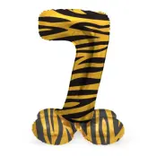 Sifferballong stående Tiger Chic 41 cm"0-9"Siffra 7