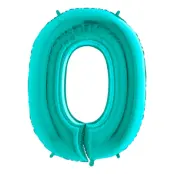 Sifferballong Turkos Metallic - Siffra 0