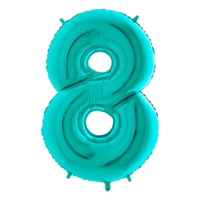 Sifferballong Turkos Metallic - Siffra 8
