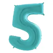 Sifferballong Turkos Pastell - Siffra 5