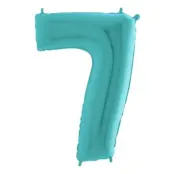 Sifferballong Turkos Pastell - Siffra 7