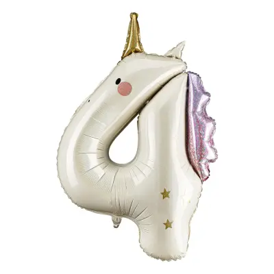 Sifferballong Unicorn - Siffra 4