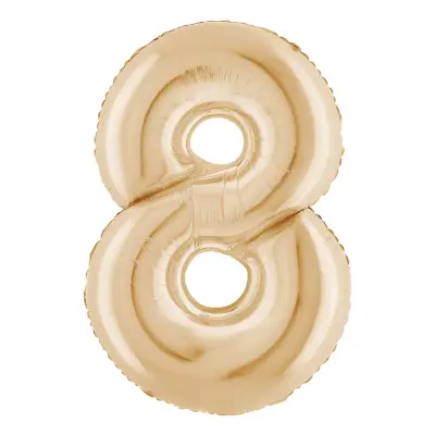 Sifferballong White Gold - Siffra 8