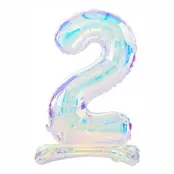 Sifferballonger på Ställning Iridescent - Siffra 2