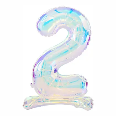 Sifferballonger på Ställning Iridescent - Siffra 2