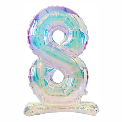 Sifferballonger på Ställning Iridescent - Siffra 8