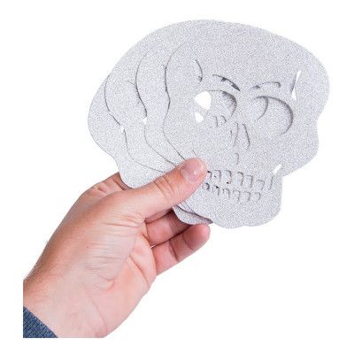Självhäftande Dödskallar Silver - 5-pack
