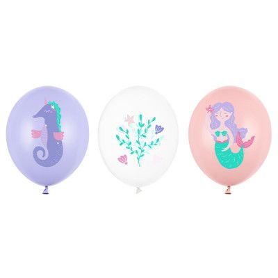 Sjöjungfru Ballonger 3 Färger 50-pack