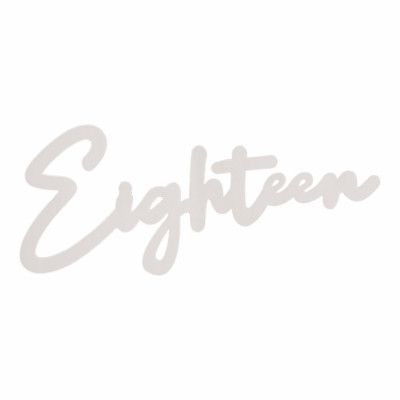 Skylt Eighteen Vit
