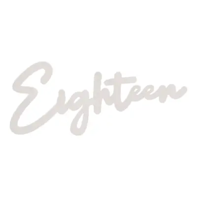 Skylt Eighteen Vit